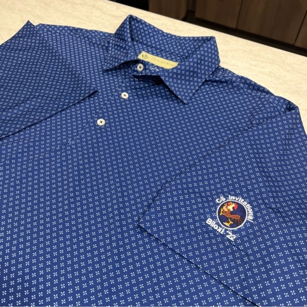 Donald Ross Sportswear Sleeve Logo, Diamond‎ Pattern, Blue - Large